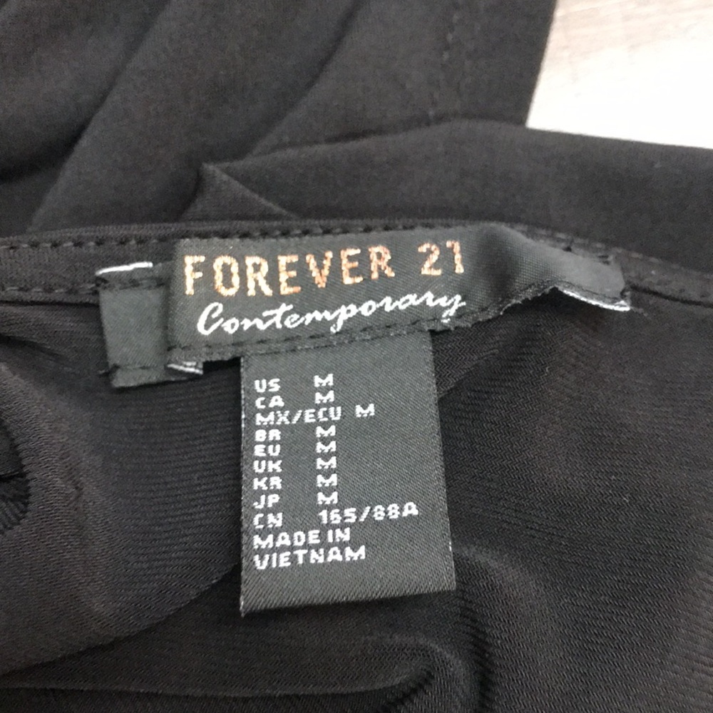 Forever 21 Black Body Con Ruche Dress - Medium - Picture 6 of 6